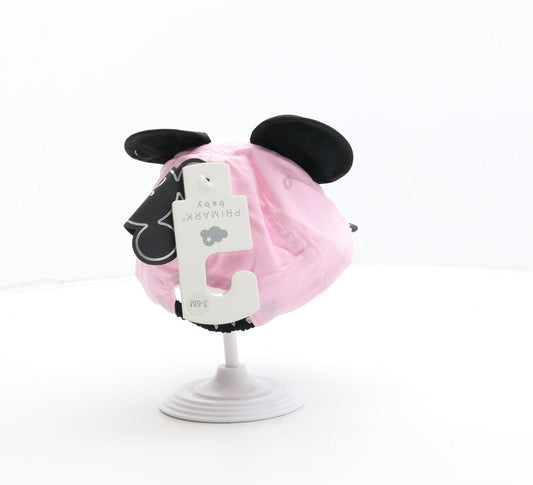 Primark Girls Pink Polka Dot Cotton Baseball Cap Size S - Minnie Mouse