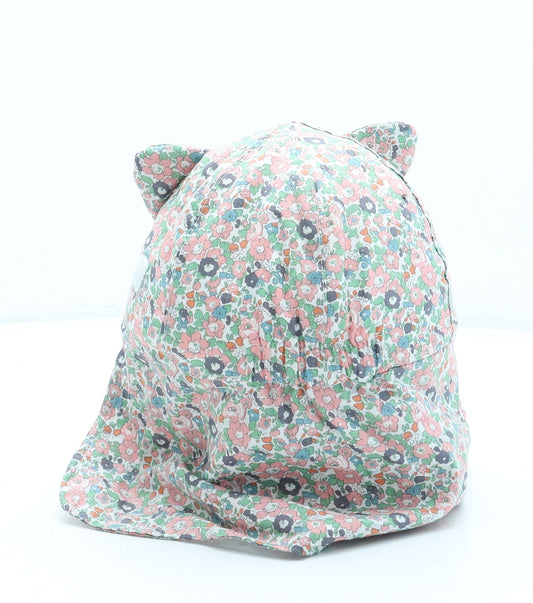 George Girls Multicoloured Floral Cotton Peaked Cap One Size - Cat