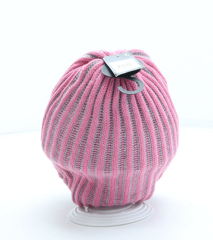 Atmosphere Womens Pink Acrylic Beanie One Size
