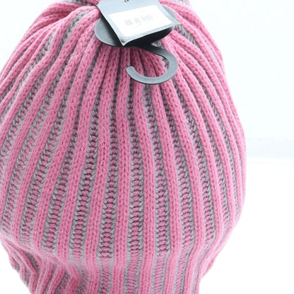Atmosphere Womens Pink Acrylic Beanie One Size