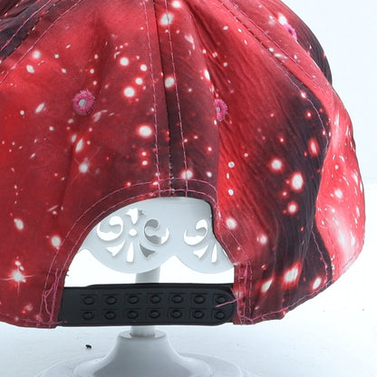 Preworn Mens Red Geometric Cotton Snapback Size 58 - New York
