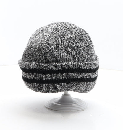 Pep&Co Mens Grey Acrylic Beanie One Size