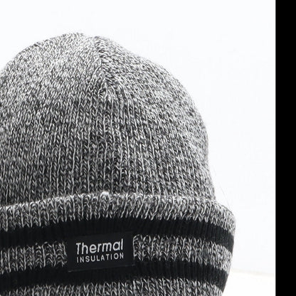 Pep&Co Mens Grey Acrylic Beanie One Size