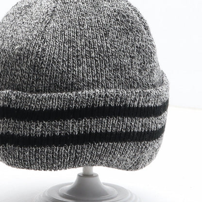 Pep&Co Mens Grey Acrylic Beanie One Size