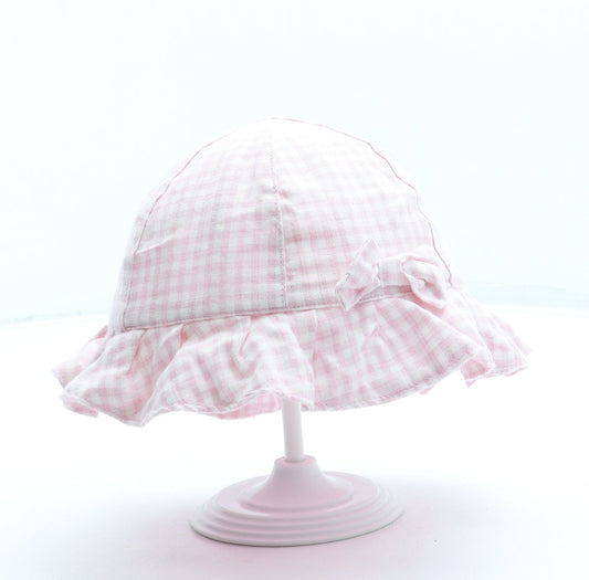 George Girls Pink Gingham Viscose Bucket Hat One Size