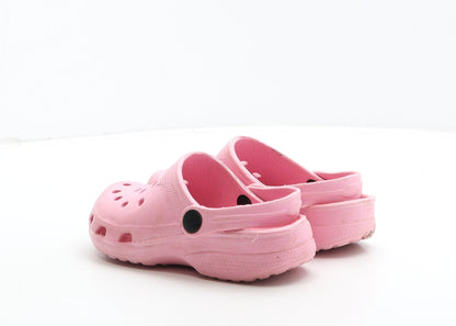 Preworn Girls Pink Rubber Clog Casual UK 12