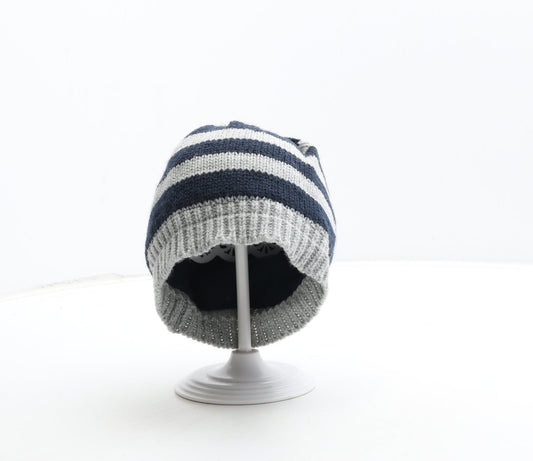 George Boys Multicoloured Striped Acrylic Beanie Size S
