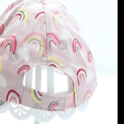 F&F Girls Pink Geometric Cotton Baseball Cap One Size