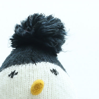 F&F Boys Red Acrylic Bobble Hat Size L - Snowman