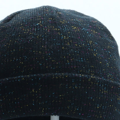 George Girls Black Acrylic Beanie One Size