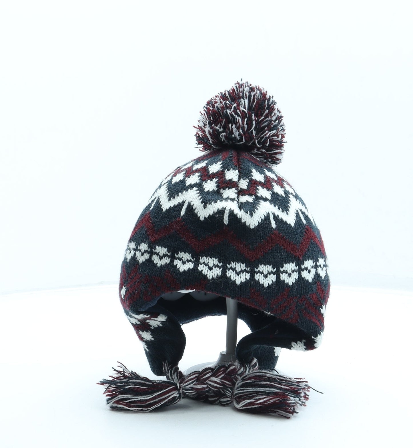 Primark Boys Blue Fair Isle Acrylic Bonnet Size S