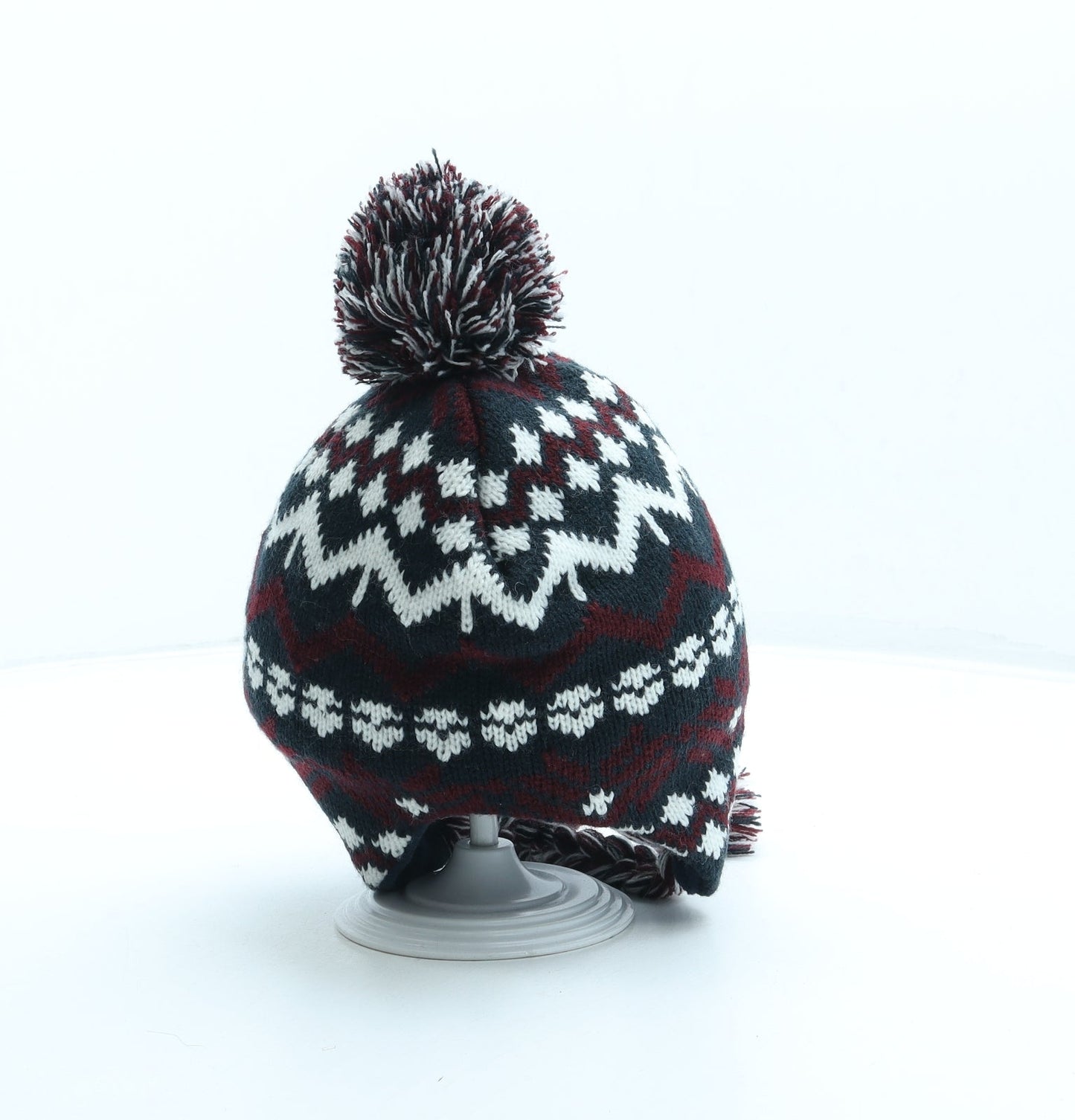 Primark Boys Blue Fair Isle Acrylic Bonnet Size S
