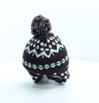 Primark Boys Blue Fair Isle Acrylic Bonnet Size S