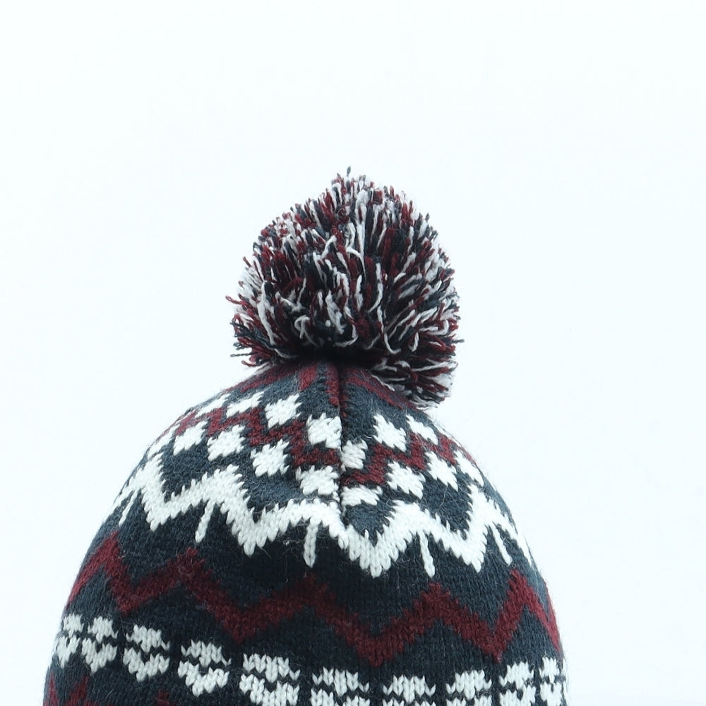Primark Boys Blue Fair Isle Acrylic Bonnet Size S
