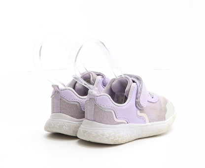 George Girls Purple Synthetic Trainer UK 5 22