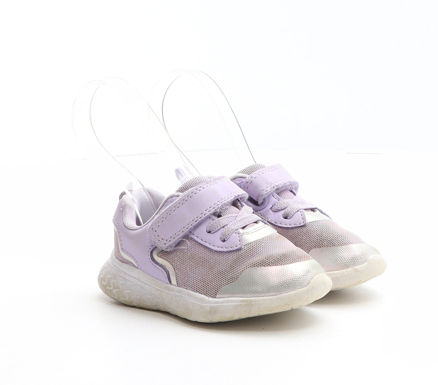 George Girls Purple Synthetic Trainer UK 5 22