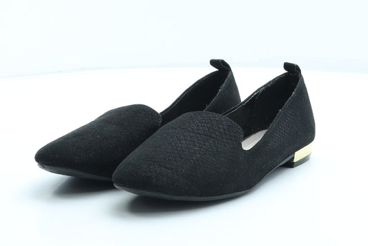 Primark Womens Black Leather Ballet Flat UK 4 37
