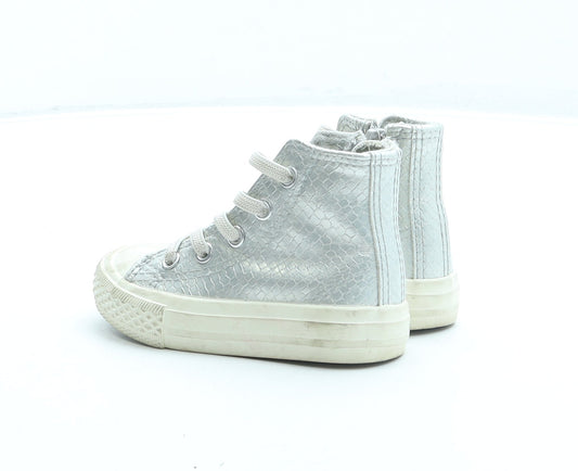 Primark Girls Silver Synthetic Flat Trainer UK 5