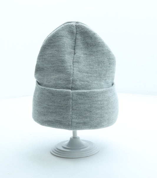 F&F Womens Grey Acrylic Beanie Size S - LOVE