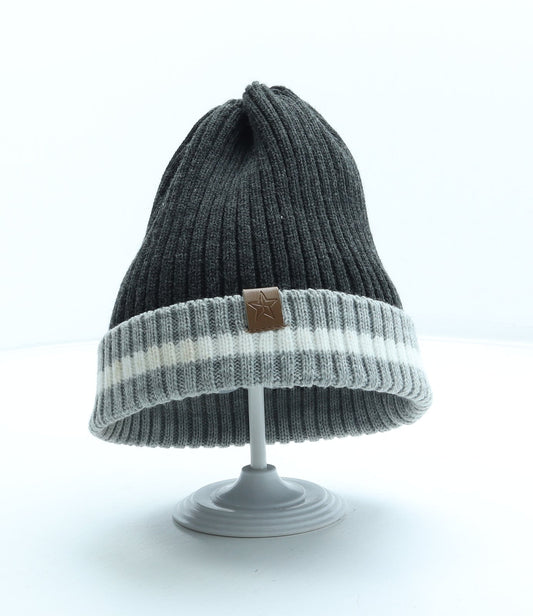 Primark Mens Grey Acrylic Beanie One Size