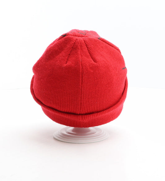 George Boys Red Acrylic Beanie One Size - Hidden Panel, Spiderman, Marvel