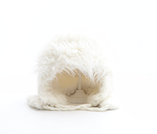Preworn Girls Ivory Acrylic Bonnet One Size