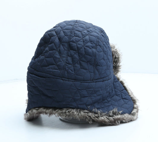 F&F Boys Blue Polyester Trapper Hat One Size