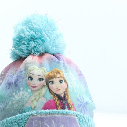 George Girls Multicoloured Geometric Acrylic Bobble Hat Size S - Frozen