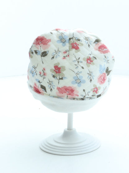 Preworn Girls Multicoloured Floral 100% Cotton Beanie Size S