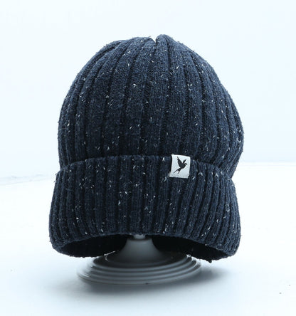 George Womens Blue Polyester Beanie One Size