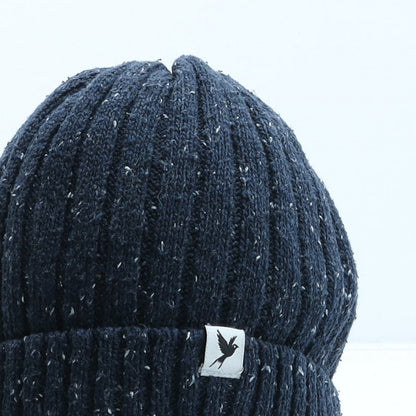 George Womens Blue Polyester Beanie One Size