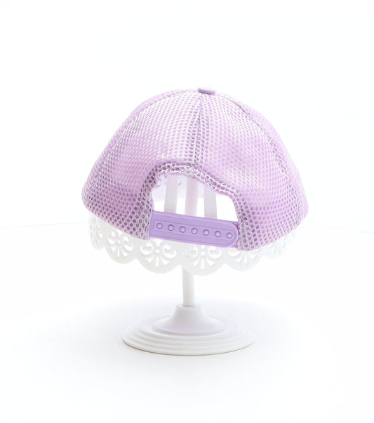 PEP&CO Girls Purple Cotton Trucker Hat One Size - Squad, Reversible sequins, Holographic