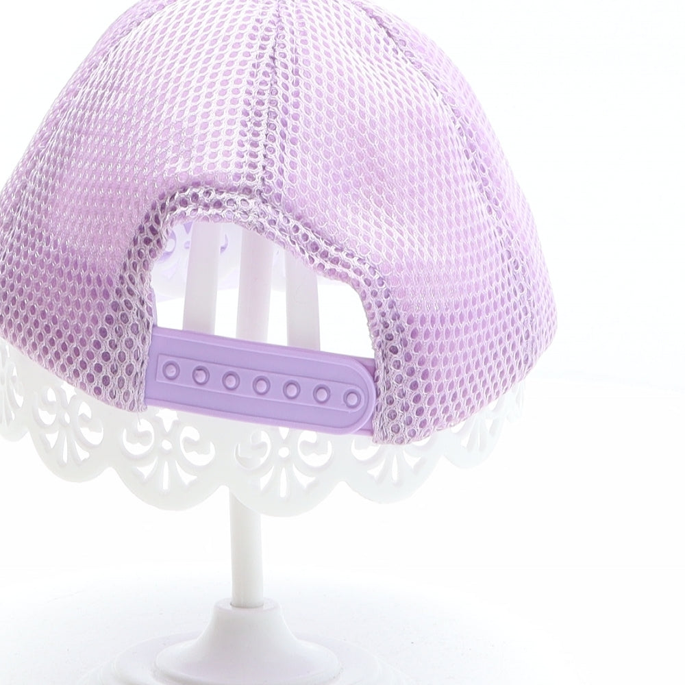 PEP&CO Girls Purple Cotton Trucker Hat One Size - Squad, Reversible sequins, Holographic