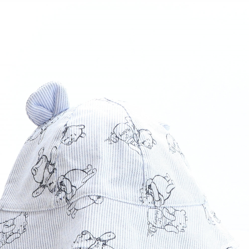 George Boys Blue Geometric 100% Cotton Bucket Hat One Size - Disney, Winnie the Pooh, Ears design