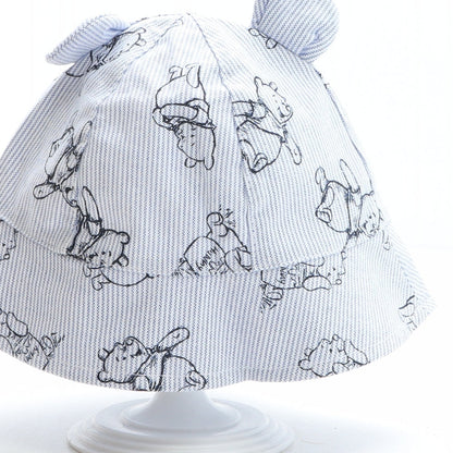 George Boys Blue Geometric 100% Cotton Bucket Hat One Size - Disney, Winnie the Pooh, Ears design