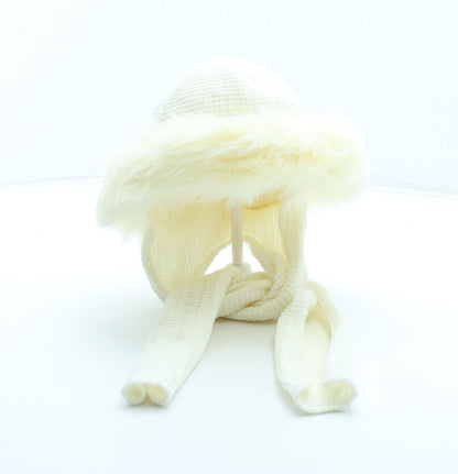 Preworn Girls Ivory Acrylic Cloche Size M