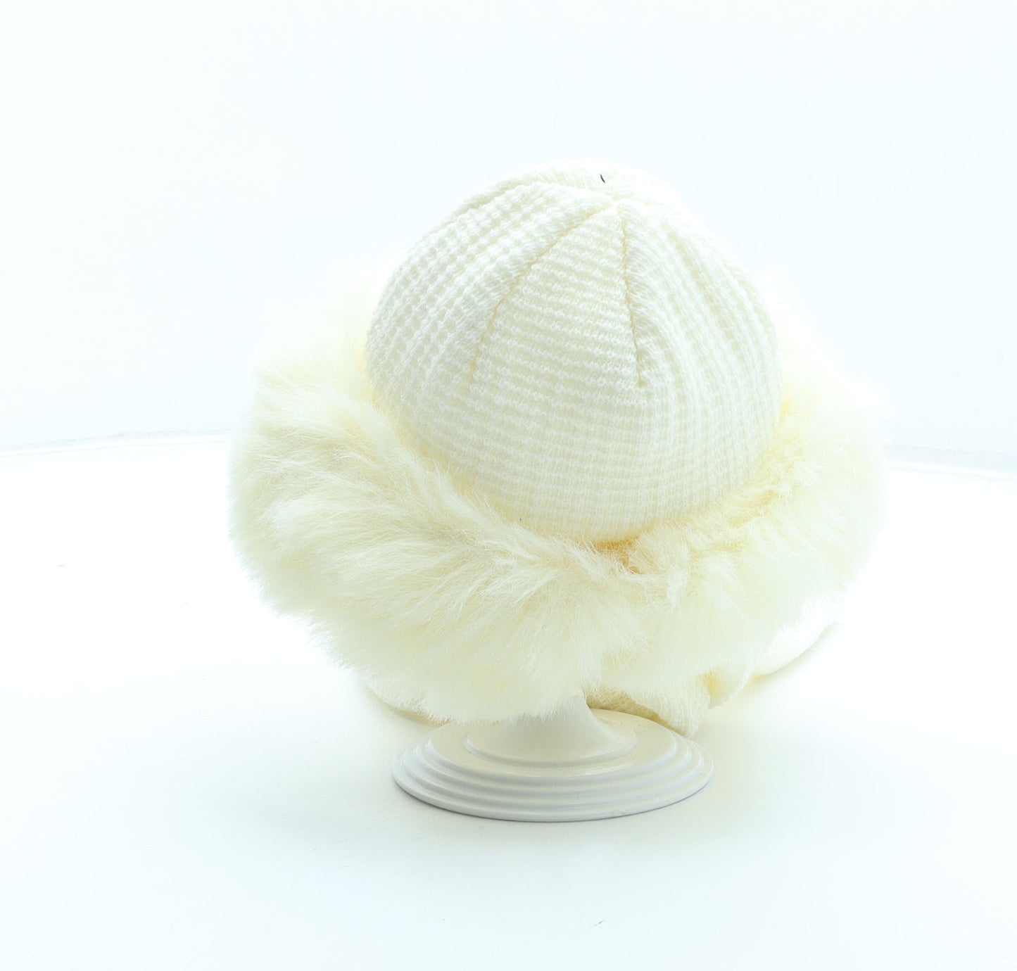 Preworn Girls Ivory Acrylic Cloche Size M