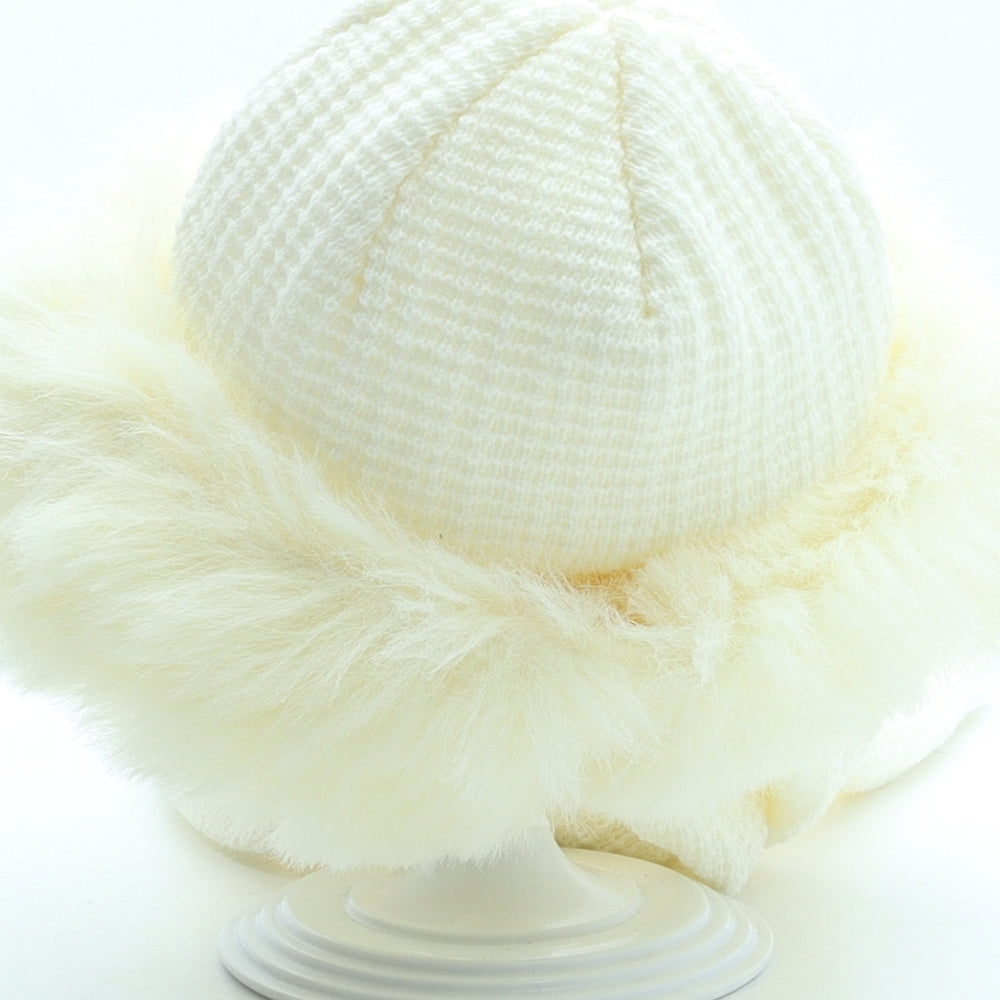Preworn Girls Ivory Acrylic Cloche Size M