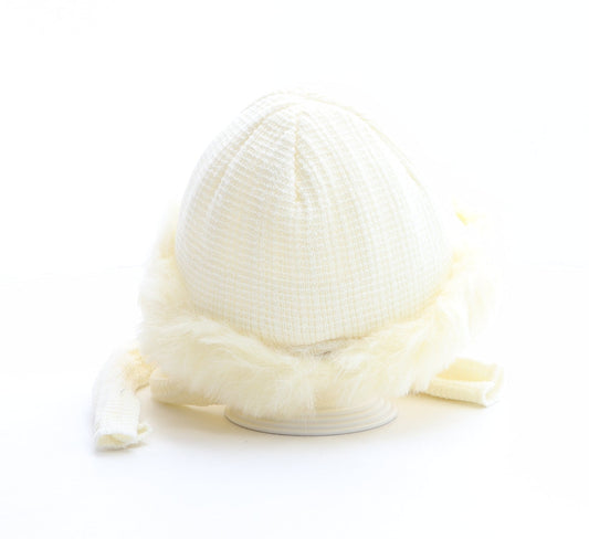 Preworn Girls Ivory Acrylic Cloche Size L