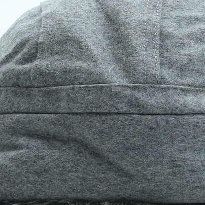 Preworn Mens Grey Polyester Trapper Hat One Size - Faux Fur