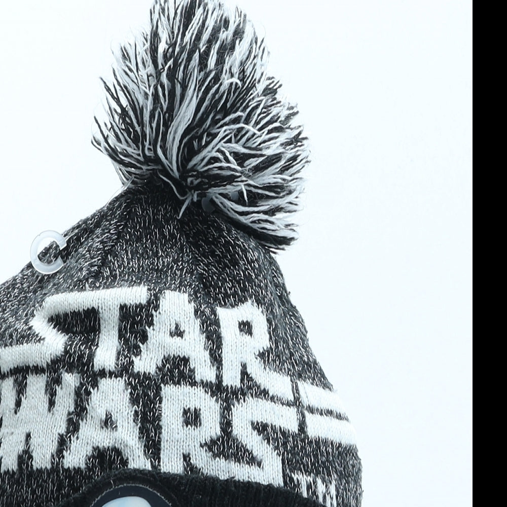 George Boys Grey Acrylic Bobble Hat One Size - Star Wars