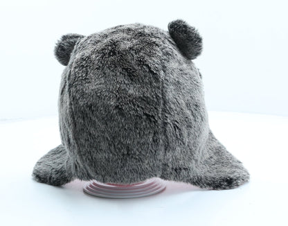 George Girls Grey Acrylic Trapper Hat One Size - Faux Fur