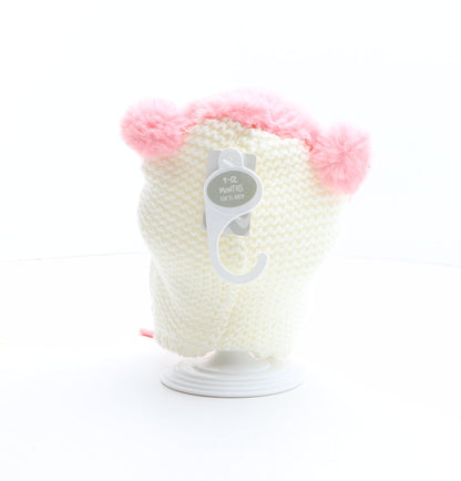 PEP&CO Girls Ivory Acrylic Winter Hat One Size - Fox Design