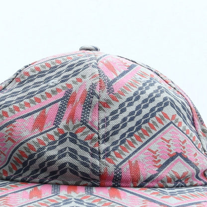 Preworn Girls Multicoloured Geometric Cotton Snapback Size Adjustable