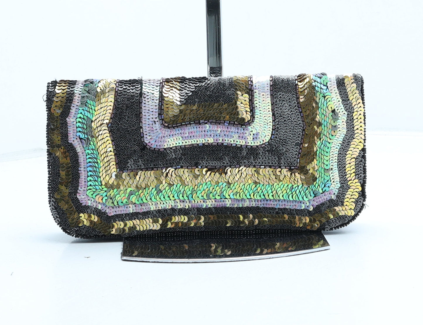 French Connection Womens Multicoloured Polyester Clutch Size Small