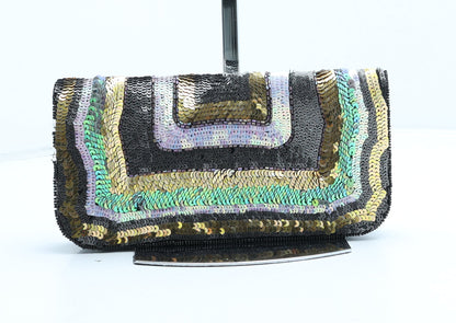 French Connection Womens Multicoloured Polyester Clutch Size Small