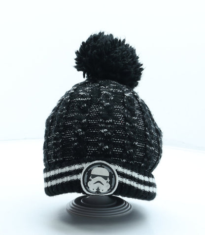 George Boys Multicoloured Geometric Acrylic Bobble Hat Size S - Storm Trooper Star Wars