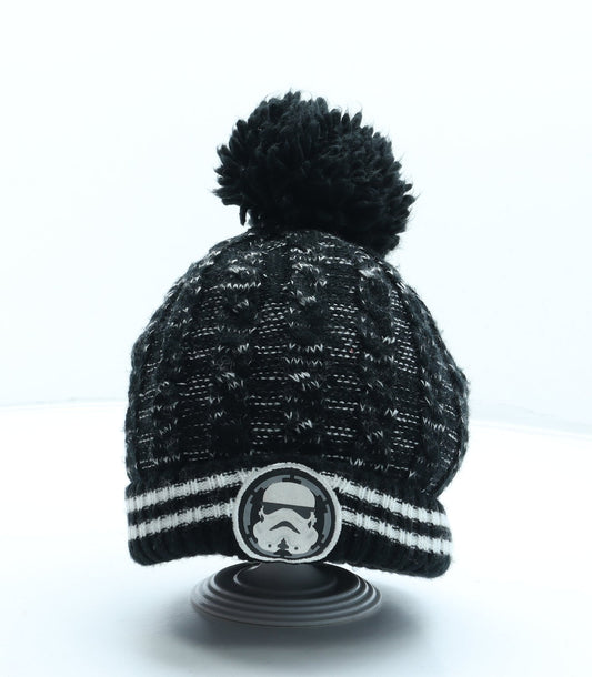 George Boys Multicoloured Geometric Acrylic Bobble Hat Size S - Storm Trooper Star Wars