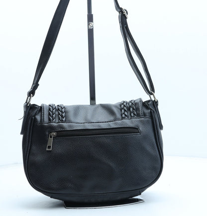 Matalan Womens Black Polyurethane Crossbody Size Small
