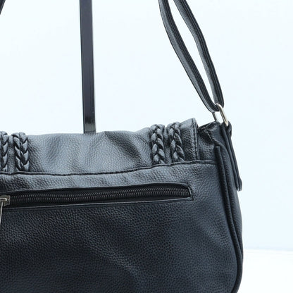 Matalan Womens Black Polyurethane Crossbody Size Small